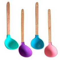 Concha De Silicone Cabo Madeira 28Cm Utensilio Cozinha Concha De Silicone Cabo Madeira 28Cm Utensilio Cozinha