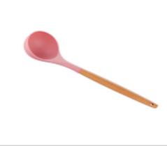 Concha de Silicone com Cabo de Bambu Charmy Rosa 31cm