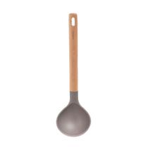 Concha de Silicone com Cabo de Madeira Kenya Cinza