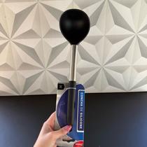 Concha de silicone preta com cabo de inox grande para cozinha multiuso feijão molho resistente conchinha pegador preto Concha de silicone preta com cabo de inox grande para cozinha multiuso feijão molho resistente conchinha pegador preto