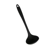 Concha de Silicone Preto Antiaderente Para Feijão Sopa 28cm Utensilio de Cozinha Concha de Silicone Preto Antiaderente Para Feijão Sopa 28cm Utensilio de Cozinha