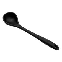 Concha De Silicone Preto Escumadeira Para Cozinha Servir Feijão Caldos Sopas Cremes Culinária Doce Salgada