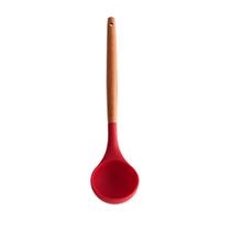 Concha de Silicone Vermelho Com Cabo de Bambu Charmy Lyor