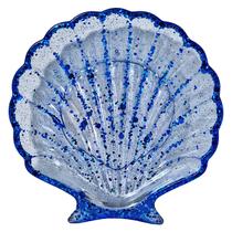 Concha Do Mar Decorativa Para Pendurar/Apoiar Azul 10,7cm