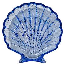 Concha Do Mar Decorativa Para Pendurar Azul Laranja Branca