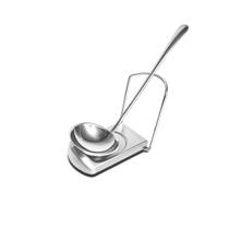 Concha e Suporte Descanso de Colher Inox Servir Molho Sopa Concha e Suporte Descanso de Colher Inox Servir Molho Sopa