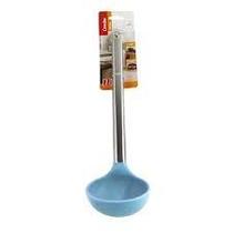 Concha em Silicone com Cabo Aço Inox Azul Concha em Silicone com Cabo Aço Inox Azul
