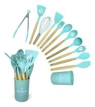 Concha Escumadeira Jogo Colheres E Talheres Silicone 12 peças