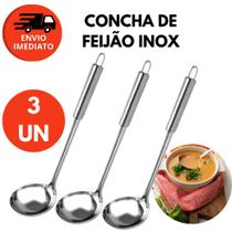 Concha Grande Aço Inox Servir Feijão Caldo Sopa Cremes Molho Cozinha Bar Restaurante