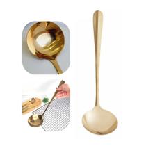 Concha Grande Para Servir Molhos Caldos 32cm Linha Positano Dourado Lyor Premium Concha Grande Para Servir Molhos Caldos 32cm Linha Positano Dourado Lyor Premium