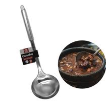 Concha Inox Cromada para Feijao Feijoada Caldo Sopa