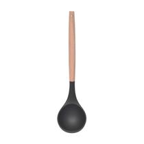 Concha P Feijão Preto Silicone Cabo Bambu Cozinha Multiuso