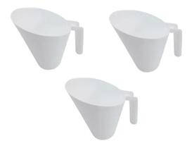 Concha P/ Medir Cereais Mantimentos Kit 3 Peças Nitron Concha P/ Medir Cereais Mantimentos Kit 3 Peças Nitron