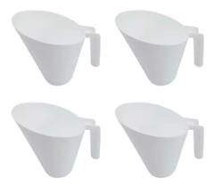 Concha P/ Medir Cereais Mantimentos Kit 4 Peças Nitron