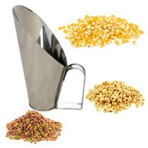 Concha Para Cereais Aço Inox 1 Kg ou 1000 gramas Ideal Para Cereais e Grãos em Geral - Gudim