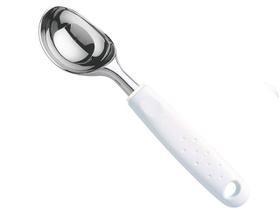 Concha para Sorvete Tramontina Utilitá Zamak Cromado com Cabo Branco 25603/180 Concha para Sorvete Tramontina Utilitá Zamak Cromado com Cabo Branco 25603/180