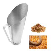 Concha Pegador De Graos Sementes Cereal Raçao Em Aço 500gr
