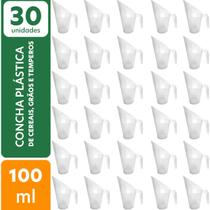 Concha Plastica para Cereais 100ml Kit com 30 unidades