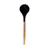 Concha Silicone Bambu 32cm Utensílio Cozinha Feijão Sopa