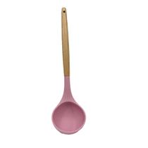 Concha Silicone Cabo De Madeira 31cm Utilidade Doméstica Cor:Rosa Concha Silicone Cabo De Madeira 31cm Utilidade Doméstica Cor:Rosa