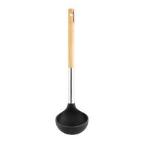 Concha Silicone em Aço Inox e madeira Preto CK4617PT - Clink