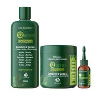 Cond + Máscara 500ml + Loção 60ml Tonificante 12 Ervas