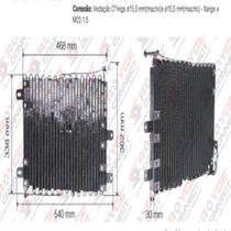 Condensador Ar Condicionado Gol Parati Saveiro 1996 Em Diante Flange M22-1 5 Orings 15 5 Macho