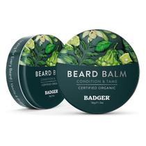 Condicionador de barba Badger Organic Leave-In 60 ml, pacote com 2