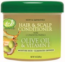 Condicionador de cabelo e couro cabeludo Tcb Olive Oil 283g, pacote com 3