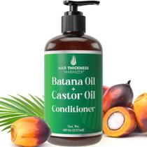 Condicionador de óleo de batana para o crescimento do cabelo com mamona e biotina para fortalecer, suavizar e hidratar o cabelo sem remover os óleos naturais. Shampoo e condicionador Color Safe Batana Oil para mulheres e homens