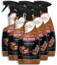 Condicionador e limpador de couro Weiman UV Protect 650 ml, pacote com 6