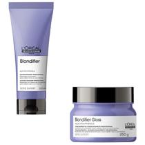 Condicionador e Máscara Reparação e Antioxidante Loreal Blondifier Gloss Mechas ou Pós Coloração