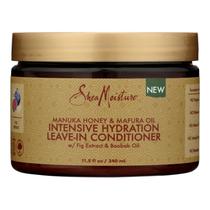 Condicionador leave-in de hidratação intensiva SheaMoisture para cabelos cacheados, mel de Manuka e óleo de mafura, condicionador para fortalecer e restaurar o cabelo de 11,5 onças Condicionador leave-in de hidratação intensiva SheaMoisture para cabelos cacheados, mel de Manuka e óleo de mafura, condicionador para fortalecer e restaurar o cabelo de 11,5 onças