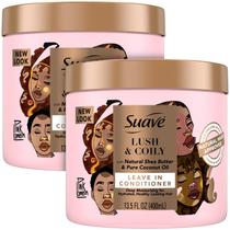 Condicionador Leave-In Suave Lush & Coily, pacote com 2 unidades de 400 ml Condicionador Leave-In Suave Lush & Coily, pacote com 2 unidades de 400 ml