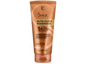 Condicionador Nutrição Nutri Óleos Poderosos Cabelos Secos 200ml Eudora Siàge Condicionador Nutrição Nutri Óleos Poderosos Cabelos Secos 200ml Eudora Siàge