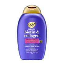 Condicionador OGX Thick & Full Biotina & Colágeno Volumizante, Dá Volume & Corpo 72+ Horas, Sem Sulfato, 384 ml, Pacote Com 1 Condicionador OGX Thick & Full Biotina & Colágeno Volumizante, Dá Volume & Corpo 72+ Horas, Sem Sulfato, 384 ml, Pacote Com 1