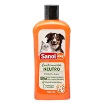 Condicionador para Cachorro e gato Sanol Neutro 500ml - Condicionador para pêlos cães e gatos