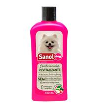 Condicionador para Cachorro Gatos Todos os tipos de Pelos Sanol 500ml - Condicionador Revitalizante Pelagem brilhante