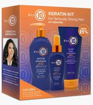 Condicionador para limpeza de cabelo: é um trio de 10% de queratina para cuidados com o cabelo