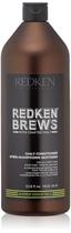 Condicionador Redken Brews Daily para homens, 1 litro de cabelo macio, todos os tipos