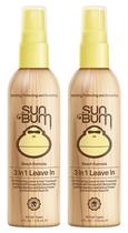 Condicionador Sun Bum Sun Bum Revitalizante 3 em 1, desembaraçador Leave In, vegano e livre de crueldade, spray para desembaraçar, condicionar e proteger o cabelo, pacote com 2 unidades Condicionador Sun Bum Sun Bum Revitalizante 3 em 1, desembaraçador Leave In, vegano e livre de crueldade, spray para desembaraçar, condicionar e proteger o cabelo, pacote com 2 unidades