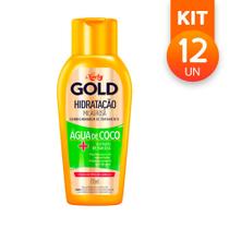 Condicionador Tratamento Niely Gold Hidratação Milagrosa Água Coco Extrato Babosa 175ml (Kit com 12)