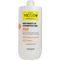Condicionador Yellow Repair Alfaparf 1L com Bond Complex nutritivo para reconstrução de cabelos danificados