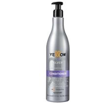 Condicionador Yellow Silver 500ml Alfaparf Para Cabelos Loiros Platinados Grisalhos Combate Tons Amarelados