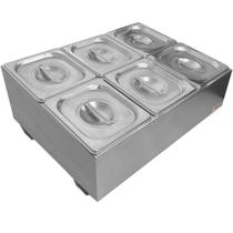 Condimentadora 6 cubas 1/6 zpcn1/6 Inox