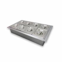 Condimentadora 8 Cubas Central Refrigerada Embutida ZPCNR08E