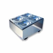 Condimentadora Central Refrigerada 4 Cubas 1/6 ZPCNR04 Inox Condimentadora Central Refrigerada 4 Cubas 1/6 ZPCNR04 Inox