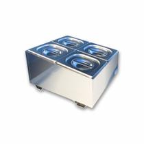 Condimentadora Central Refrigerada 4 Cubas 1/6 ZPCNR04 Inox Condimentadora Central Refrigerada 4 Cubas 1/6 ZPCNR04 Inox