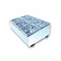 Condimentadora Central Refrigerada 6 cubas ZPCNR06 Branca Condimentadora Central Refrigerada 6 cubas ZPCNR06 Branca