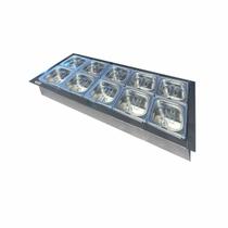 Condimentadora Central Refrigerada Embutida 10 Cuba ZPCNR10E Condimentadora Central Refrigerada Embutida 10 Cuba ZPCNR10E